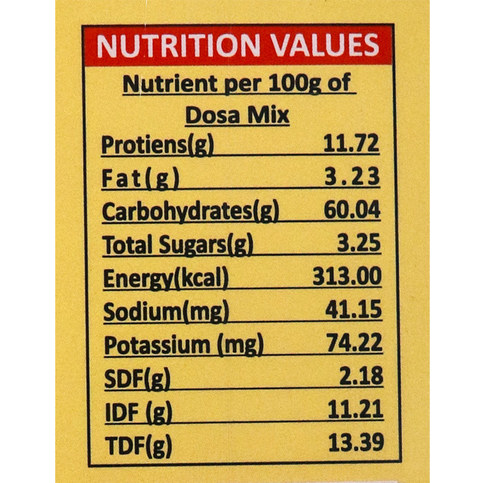 Low GI Diabetic Food Plain Dosa Flour Mix Manufacturers in Arima